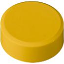 MAUL imanes redondos, plástico y metal, estructura fina, fuerza adhesiva 2 kg, ø 33 x 14 mm, amarillo, 20 unid.