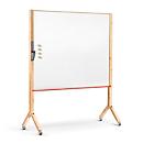 Maul Moderationstafel MAULwood, mobil, Querformat, 2-seitig nutzbar, inkl. Zubehör, Tafel B 1500 x H 1200 mm, Emaille/Holz