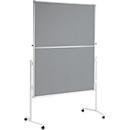 MAUL Moderationstafel Pro, klappbar, B 1200 x H 1500 mm, Textil/Textil, grau