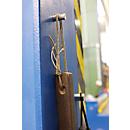 MAUL neodymium staafmagneet, houdkracht 2,4 kg, 4 stuks, 10 x H 20 mm, stalen behuizing, licht zilver