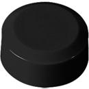 MAUL round magnets, plastic &amp; metal, fine structure, adhesive force 170 g, ø 15 x 7.5 mm, black, 20 pcs.