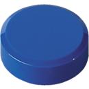 MAUL round magnets, plastic &amp; metal, fine structure, adhesive force 170 g, ø 15 x 7.5 mm, blue, 20 pcs.