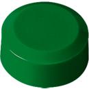 MAUL round magnets, plastic &amp; metal, fine structure, adhesive force 170 g, ø 15 x 7.5 mm, green, 20 pcs.