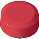 MAUL round magnets, plastic &amp; metal, fine structure, adhesive force 170 g, ø 15 x 7.5 mm, red, 20 pcs.
