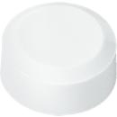 MAUL round magnets, plastic &amp; metal, fine structure, adhesive force 170 g, ø 15 x 7.5 mm, white, 20 pcs.