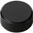 MAUL round magnets, plastic &amp; metal, fine structure, adhesive force 2 kg, ø 33 x 14 mm, black, 20 pcs.
