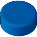 MAUL round magnets, plastic &amp; metal, fine structure, adhesive force 2 kg, ø 33 x 14 mm, blue, 20 pcs.