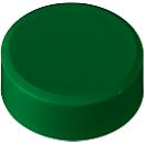 MAUL round magnets, plastic &amp; metal, fine structure, adhesive force 2 kg, ø 33 x 14 mm, green, 20 pieces