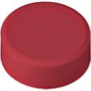 MAUL round magnets, plastic &amp; metal, fine structure, adhesive force 2 kg, ø 33 x 14 mm, red, 20 pieces