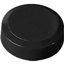 MAUL round magnets, plastic &amp; metal, fine structure, adhesive force 300 g, ø 20 x 7.5 mm, black, 20 pieces