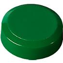 MAUL round magnets, plastic &amp; metal, fine structure, adhesive force 300 g, ø 20 x 7.5 mm, green, 20 pieces