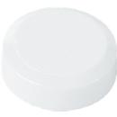 MAUL round magnets, plastic &amp; metal, fine structure, adhesive force 300 g, ø 20 x 7.5 mm, white, 20 pieces
