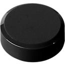 MAUL round magnets, plastic &amp; metal, fine structure, adhesive force 600 g, ø 29 x 11 mm, black, 20 pcs.