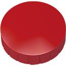 MAUL solid magnets, ø 38 x 15.5 mm, 10 pieces, red