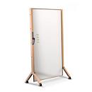 Maul Stellwand MAULwood, mobil, Hochformat, 2-seitig nutzbar, inkl. Zubehör, Tafel B 1000 x H 1740 mm, Emaille/Holz