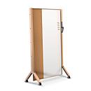 Maul Stellwand MAULwood, mobil, Hochformat, 2-seitig nutzbar, inkl. Zubehör, Tafel B 1000 x H 1740 mm, Emaille/Kork/Holz