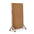 Maul Stellwand MAULwood, mobil, Hochformat, 2-seitig nutzbar, inkl. Zubehör, Tafel B 1000 x H 1740 mm, Kork/Holz