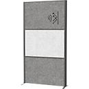 MAUL Système de cloisons MAULconnecto, 2 x voile acoustique foncé, 1 x voile acoustique clair, fixation velcro, pied, H 1800 x L 1000 mm, anthracite