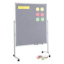 MAUL Tableau d'animation Pro, textile/textile gris + set de cartes d'animation avec 360 cartes et 200 épingles