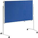 MAUL Tableau de conférence Pro, L 1200 x H 1500 mm, pliable, textile/textile, bleu