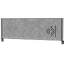 MAUL Tisch-Trennwand MAULconnecto, Akustikvlies 4000 g/m², Aluminiumprofil, B 1600 x H 500 mm, Akustik dunkelgrau, anthrazit