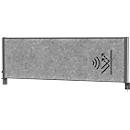 MAUL Tisch-Trennwand MAULconnecto Uplight, LED-Beleuchtung, 1600 x 500 mm, anthrazit