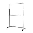 Maul Whiteboard MAULstandard fixed, mobil, Querformat, drehbar, 900 x 1200 mm, magnethaftend, Ablageschale, kunststoffbeschichtetes Stahlblech, grau