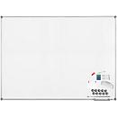 MAUL Whiteboard Premium 2000 SET, silber, kunststoffbeschichtet, 1000 x 1500 mm