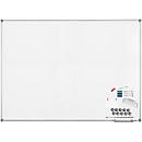 MAUL whiteboard Premium 2000 SET, zilver, met kunststof coating, 1000 x 1500 mm