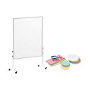 MAULsolid Moderationstafel, Stahlblech kunststoffbeschichtet, B 1200 x H 1500 mm + Moderationskarten-Set mit 360 Karten und 200 Pin-Nadeln 