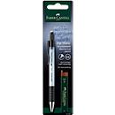 Mechanisch potlood Faber-Castell GRIP-MATIC 1375, stiftdikte 0,5 mm, HB, auto-feed, vervangbare stift, rubberen gripzone, kunststof &amp; metaal, doorschijnend lichtblauw, incl. 12 stiften