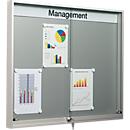 Mededelingenbord met schuifdeur, 60 mm diep