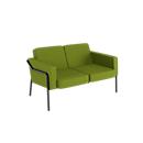 meet by Paperflow 2-zits buitenbank MEDSO, maat L, stalen frame, B 1250 x D 747 x H 740 mm, 240 kg, groen