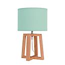 meet by Paperflow Beker 144218 Lampe de table sauge, textile/bois,E14