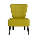 meet by Paperflow BRIGHTON fauteuil, frame met 4 poten, bekleding van zitting en rugleuning, B 650 x D 490 x H 410 mm, groen/zwart