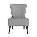 meet by Paperflow BRIGHTON fauteuil, frame met 4 poten, bekleding van zitting en rugleuning, B 650 x D 490 x H 410 mm, muisgrijs/zwart