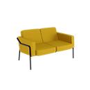 meet by Paperflow Canapé d'extérieur 2 places MEDSO, taille L, structure en acier, L 1250 x P 747 x H 740 mm, 240 kg, jaune