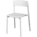 meet by Paperflow Chaise d'extérieur OTHO, empilable, plastique, blanc, lot de 2