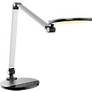 meet by Paperflow CHUCK Lampe de table LED argentée, module intégré de 600 lm, bras articulé, mode CCT