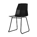 meet by Paperflow CUBE shell chair, lacquered steel, plastic seat shell, seat height 460 mm, set of 2, black