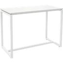 meet by Paperflow Easy Desk high table, made of metal, with floor leveling screws, h 1100 mm, disinfectant-resistant, white/white