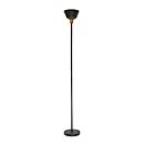meet by Paperflow Jefferson Lampadaire noir, métal/bois, H 1800 mm, E27