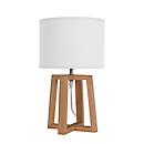 meet by Paperflow lampe de table Beker - textile/bois - E14 - blanc