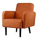 Meet® by Paperflow LISBOA fauteuil, bekleding van bruine stof, onderstel zwart, B 710 x D 815 x H 830 mm