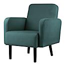 Meet® by Paperflow LISBOA fauteuil, groene stoffen bekleding, zwart onderstel, B 710 x D 815 x H 830 mm