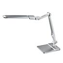 meet by Paperflow SANA LED tafellamp zilver, 550 lm, scharnierarm, 3-kleuren CCT, ABS+aluminium