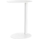 meet by Paperflow side table, made of steel, round, column base, Ø 400 x H 570 mm, white