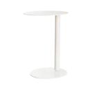 meet® by Paperflow Table d'appoint, en acier, ronde, pied colonne, Ø 400 x H 570 mm, blanc