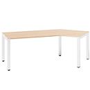 Meeting table SOLUS PLAY, 4 legs, height adjustable, W 2400 x D 1000 mm, cherry wood Romana