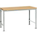 Mesa básica Manuflex UNIVERSAL especial, 1500 x 1000 mm, multiplex natural, gris luminoso